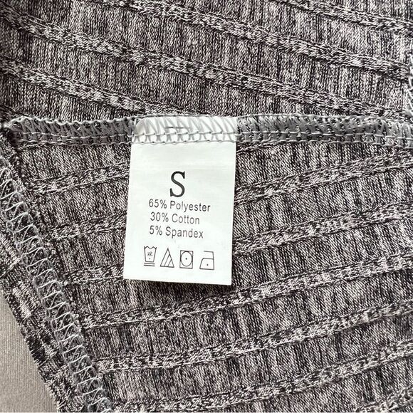 Grey Heather Tie Back Halter Crop Top - Picture 6 of 6